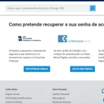Como recuperar senha finanças